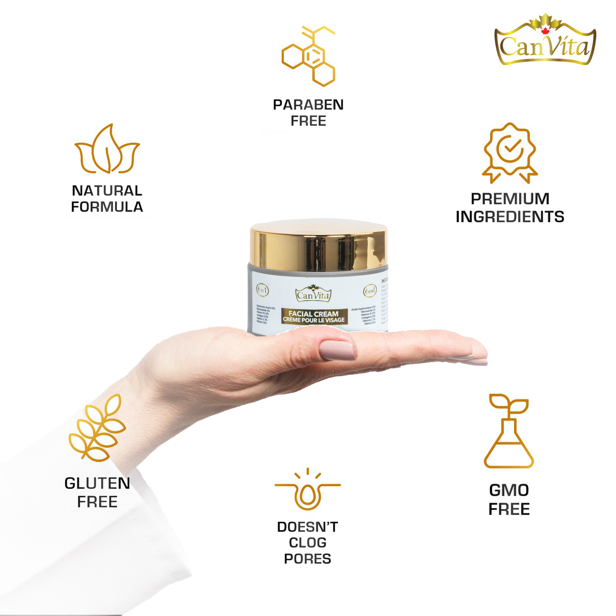 CANVITA Moisturizing 6 in 1 Face Cream - Canvita