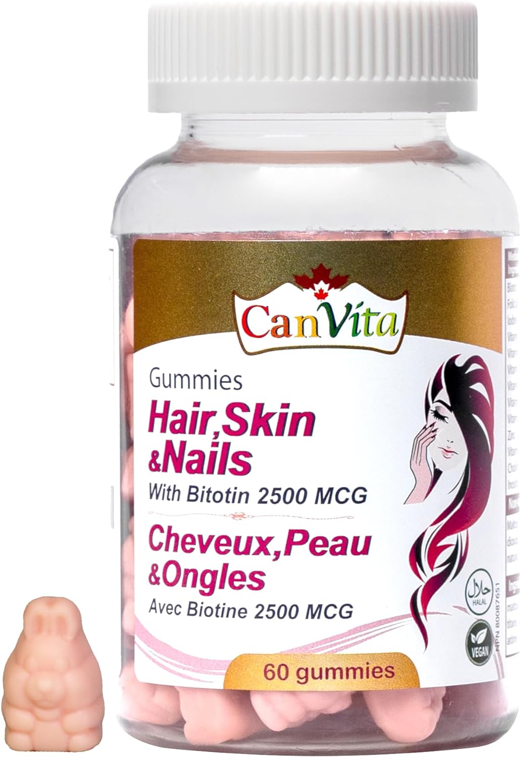 Hair, Skin and Nails Halal & Vegan Gummy - Canvita