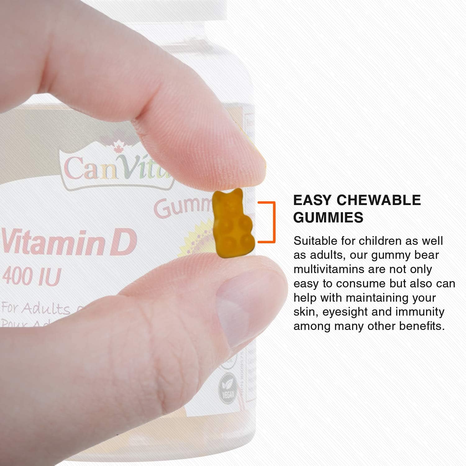 Vitamin D Halal & Vegan Gummy (400IU) - Canvita