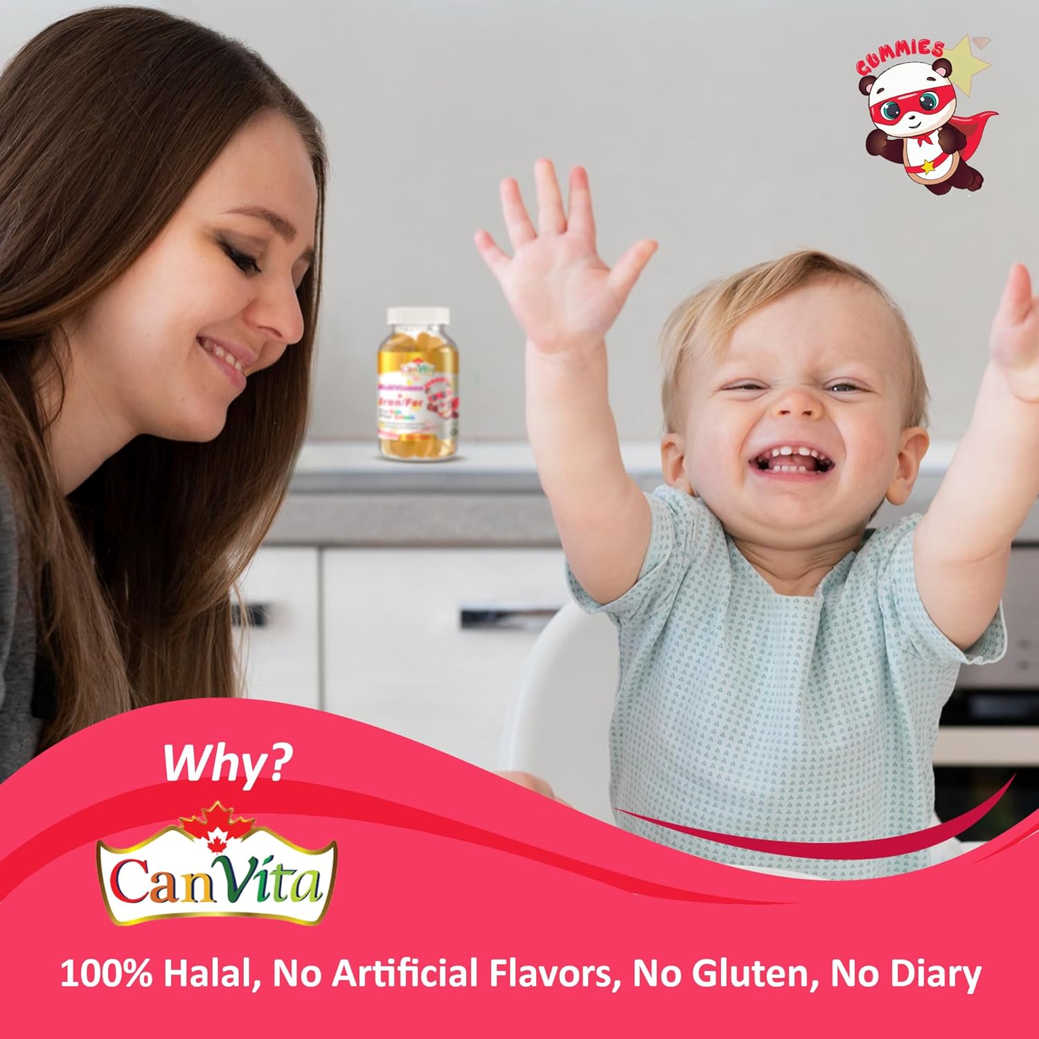 Kid’s Halal Multivitamins + Iron Gummy (240 gummies) - Canvita