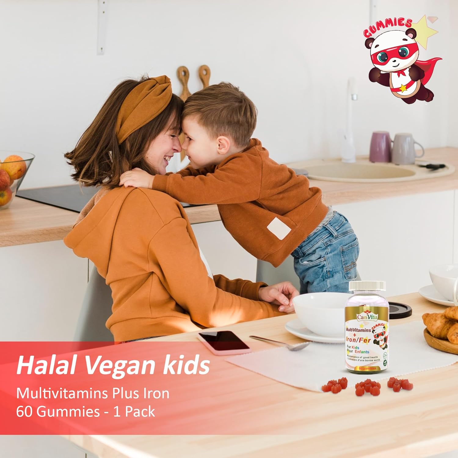 Kid’s Halal Multivitamins + Iron Gummy (240 gummies)