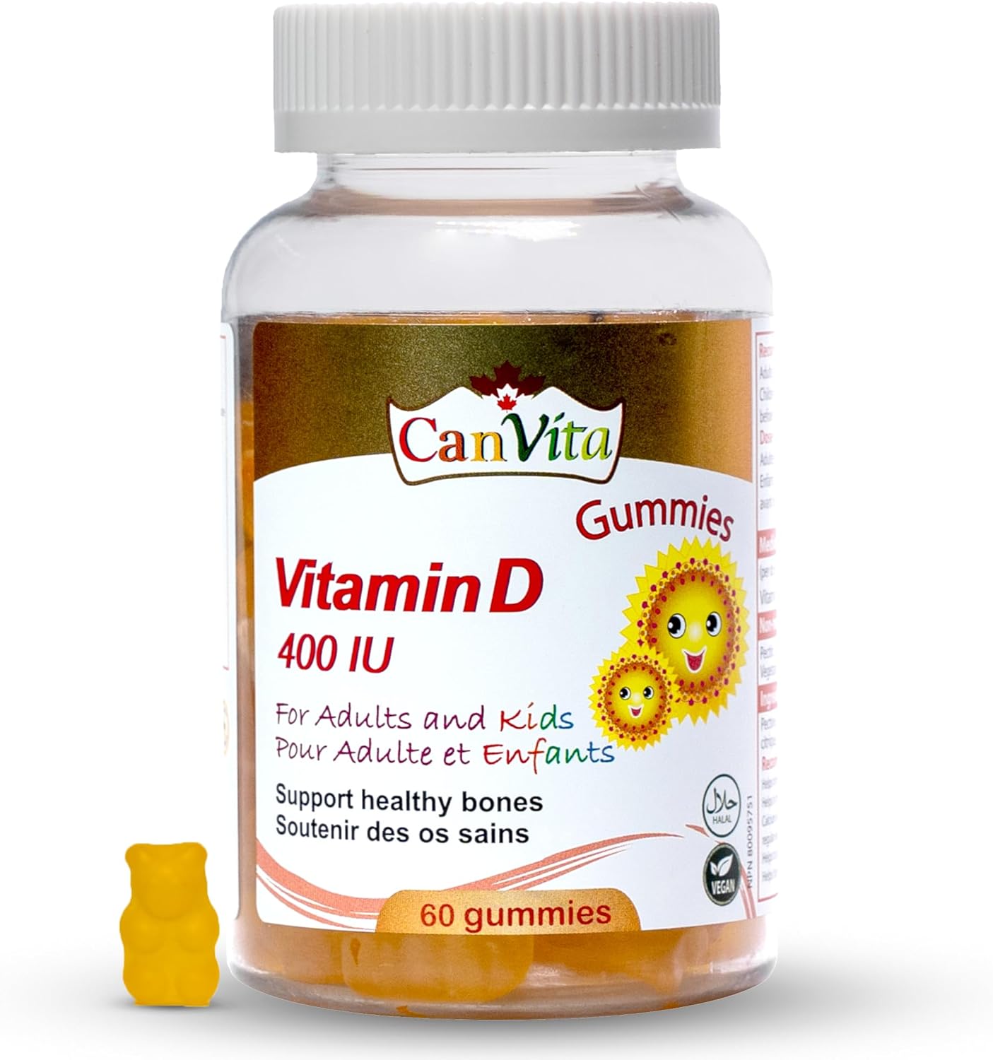 Vitamin D Halal & Vegan Gummy (400IU) - Canvita