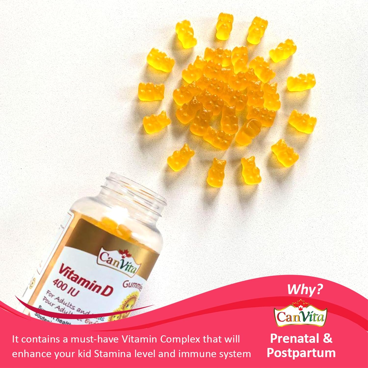 Vitamin D Halal & Vegan Gummy (400IU) - Canvita