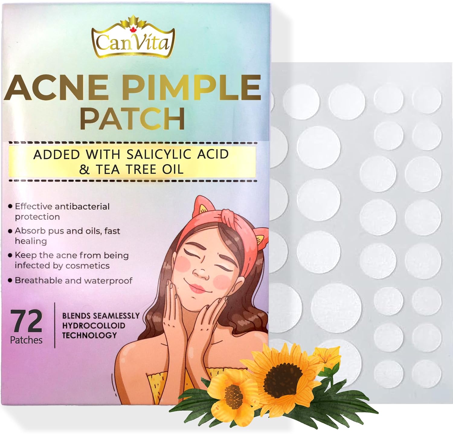 CanVita Pimple Patches - 72 Dots of Effective Solution for Skin Care - Canvita