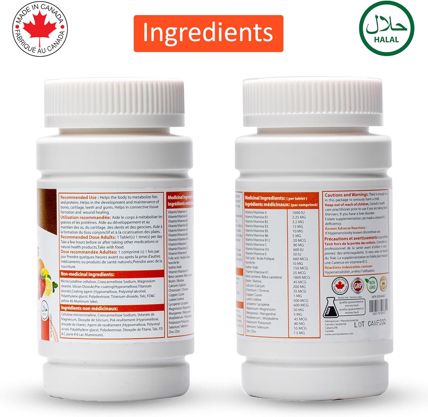Adult Multivitamin Halal Tablet - Canvita