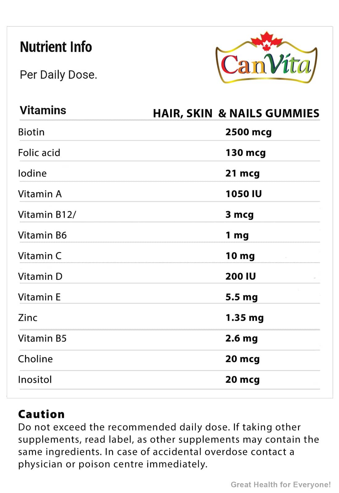 Hair, Skin and Nails Halal & Vegan Gummy - Canvita