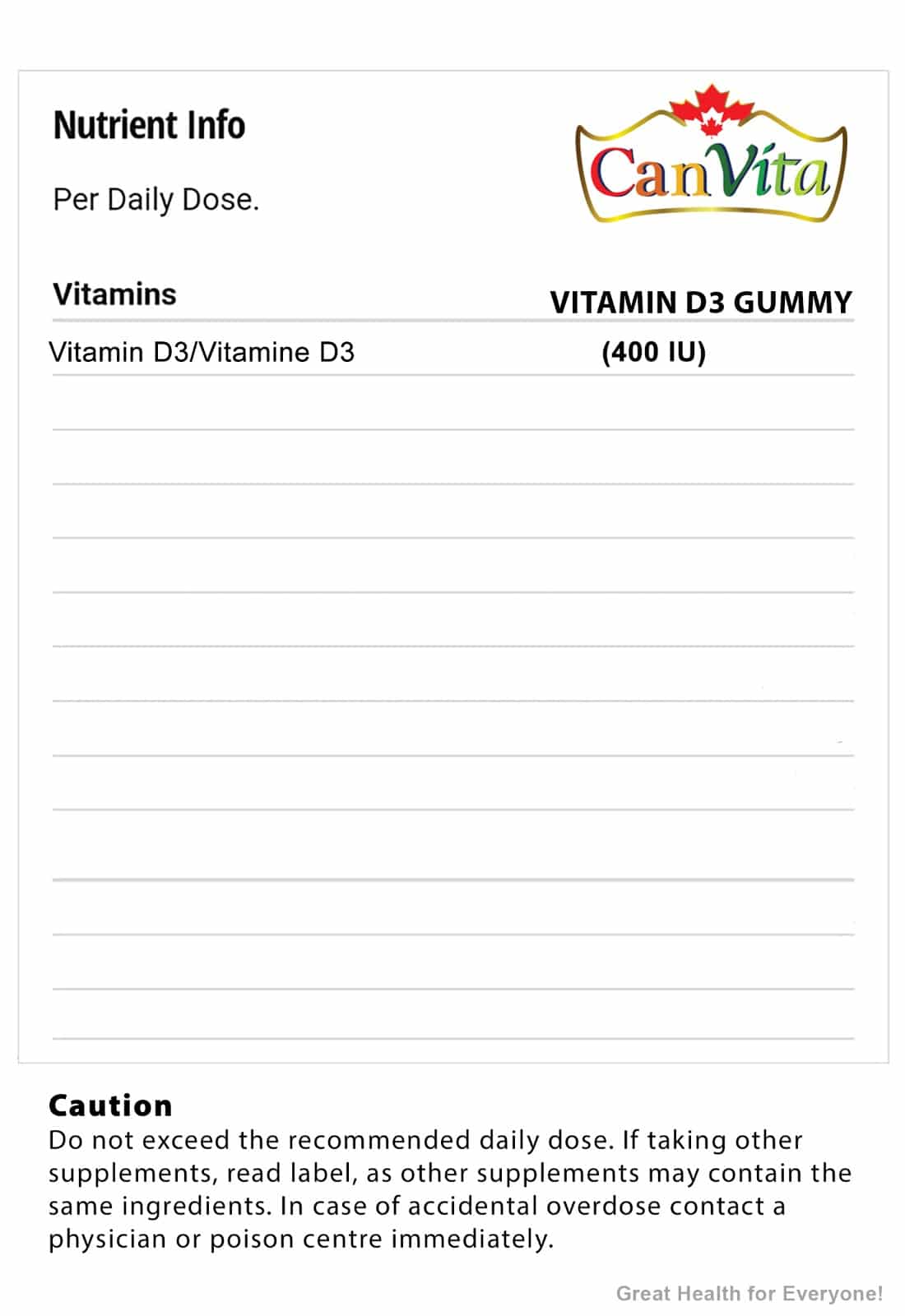 Vitamin D Halal & Vegan Gummy (400IU) - Canvita
