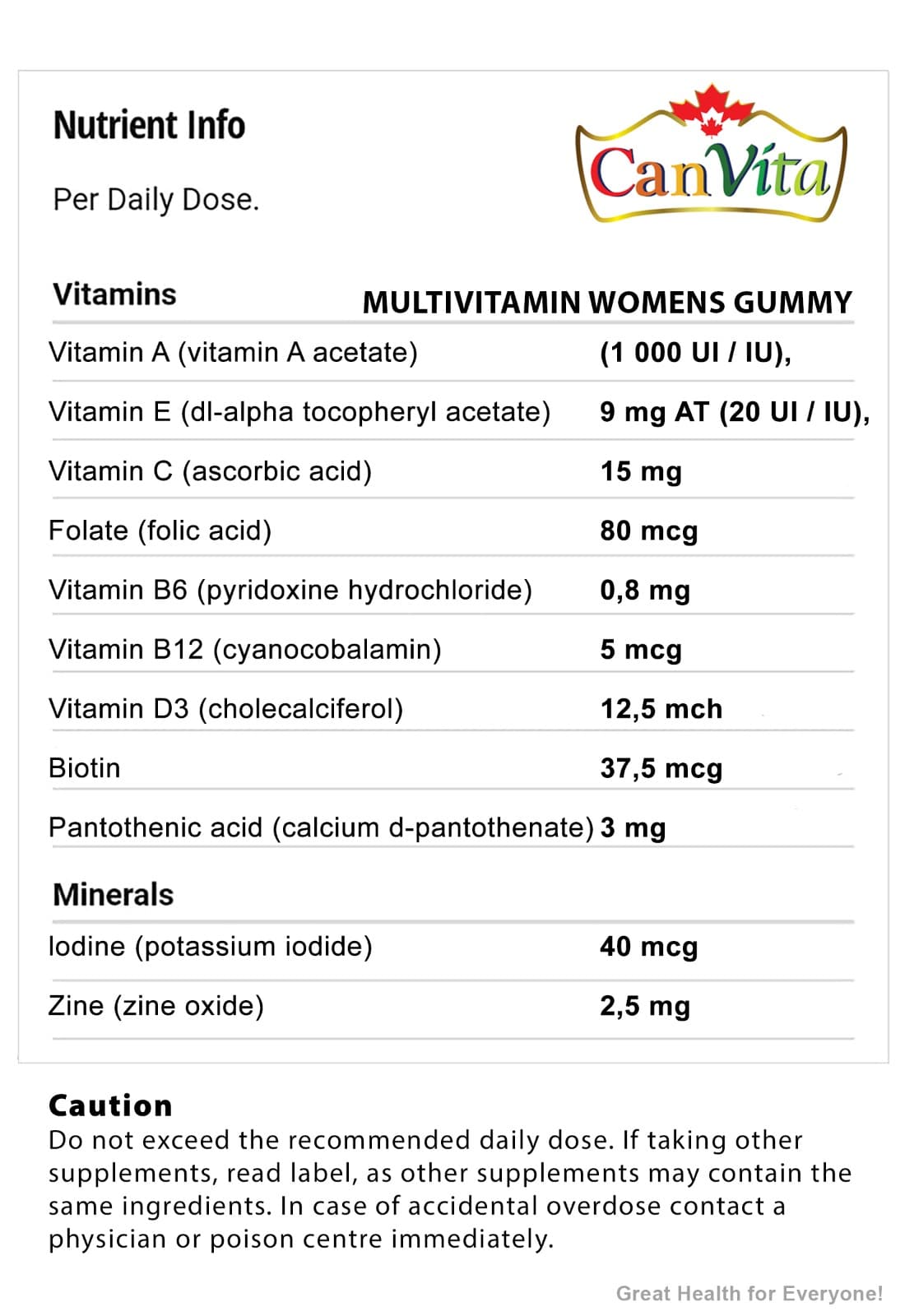 Women's Multivitamin Halal Gummy - Canvita