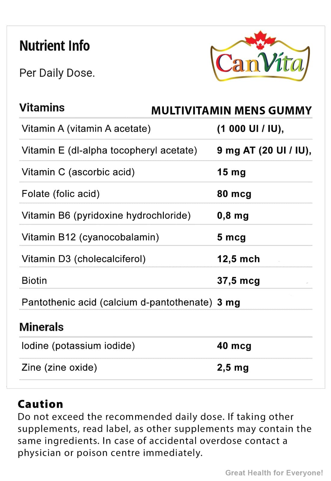 Men's Multivitamin Halal Gummy - Canvita